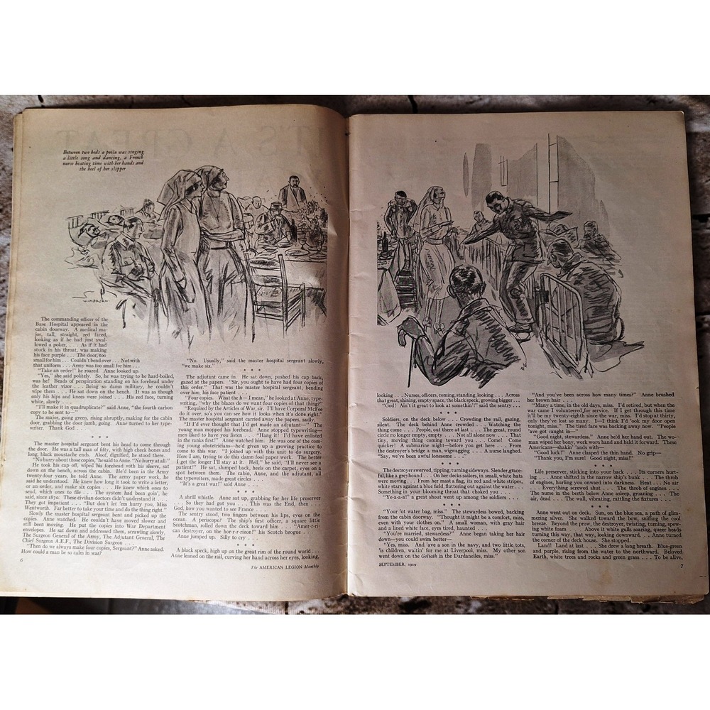 Historical Antique "The American Legion Monthly" September 1929 It's a Great War - Picture 12 of 16